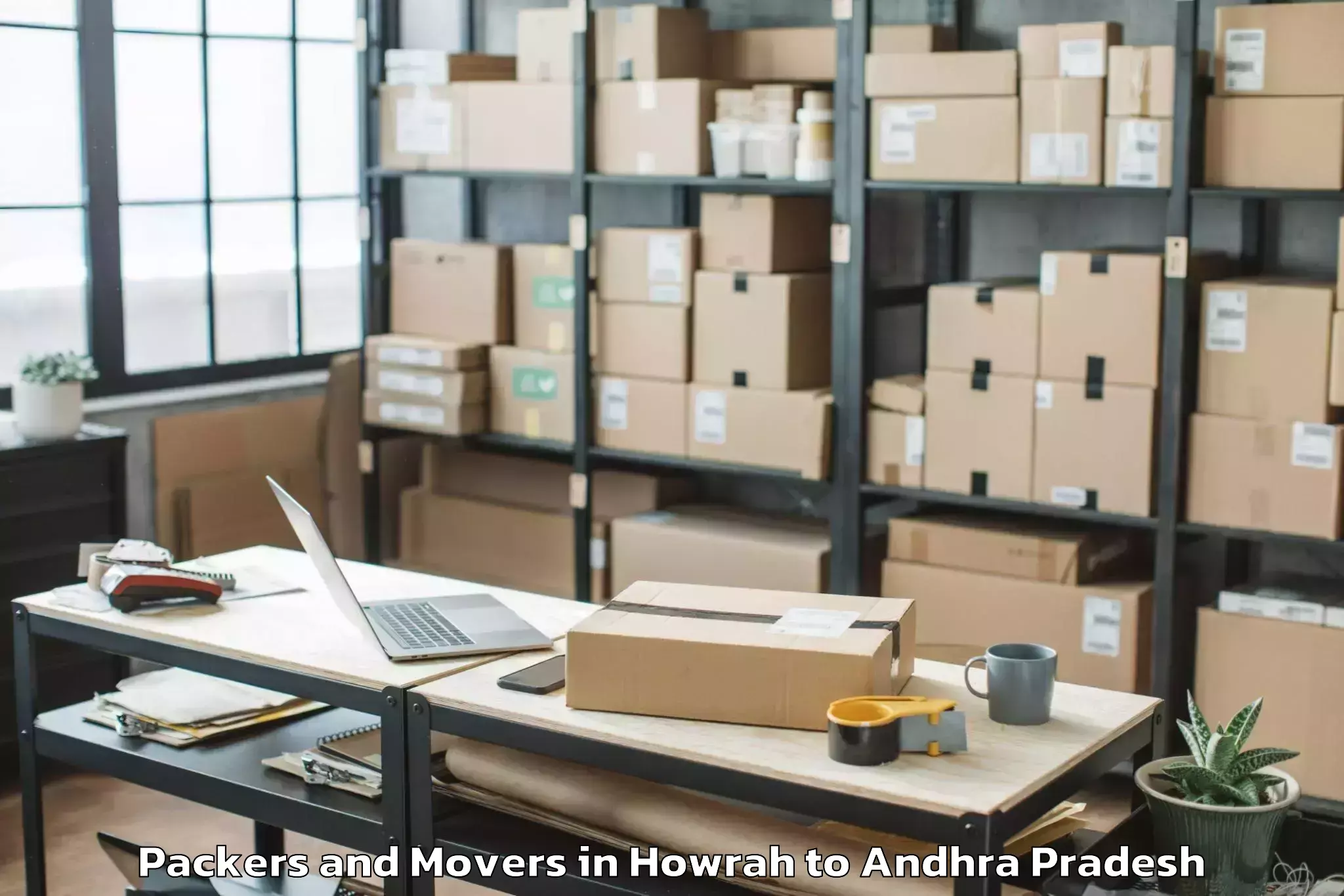 Professional Howrah to Mogalturu Packers And Movers